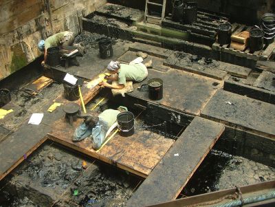 Excavations still take place at the tar pits off La Brea.