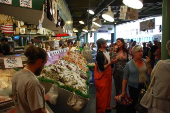 Fiskehandlere p Pike Place Market