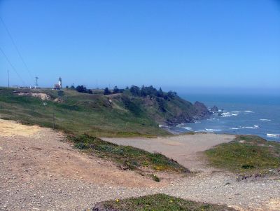 Cape Blanco with the lighthouse.