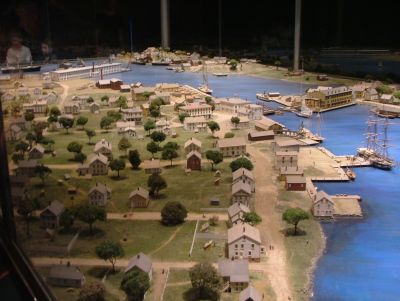 Model of Mystic seaport in the 1870s